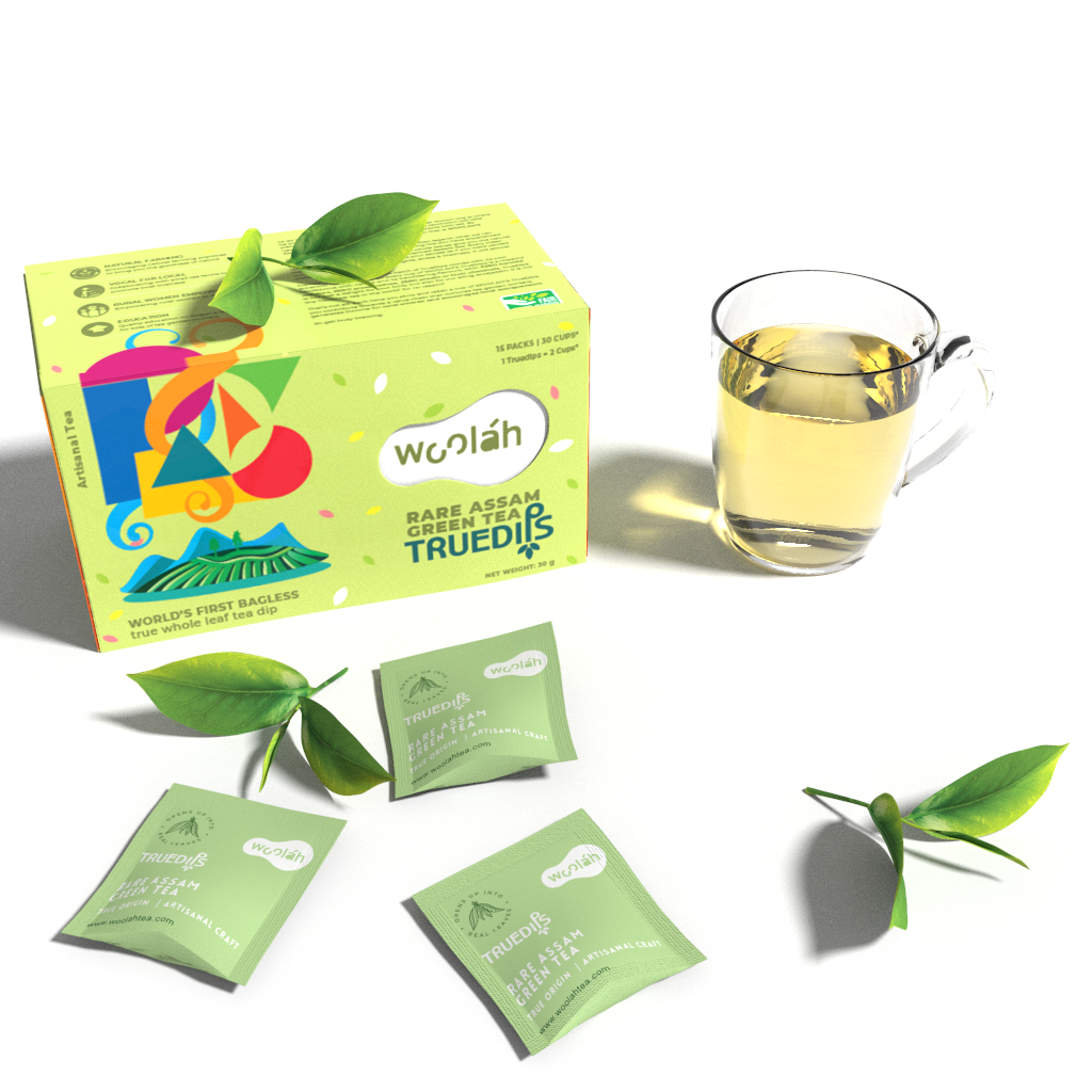 Woolah Rare Assam Green Teadips 15 pack